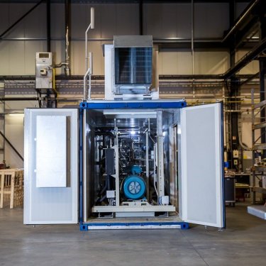 Biogas Aufbereitungscontainer mit Kompressor